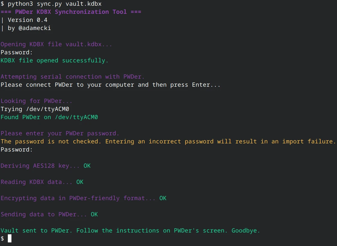 Password synchronization script